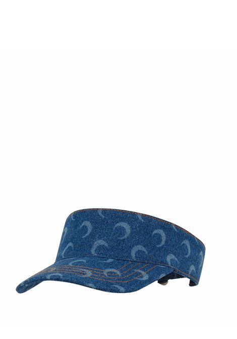 moon laser denim visor woman blue MARINE SERRE | UHG037A CDEN0002BL05